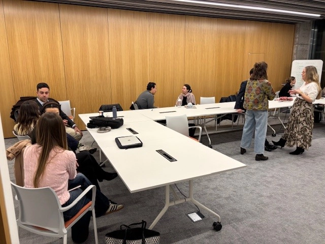 Students engaging in career discussions during the MTM Buddy Programme launch